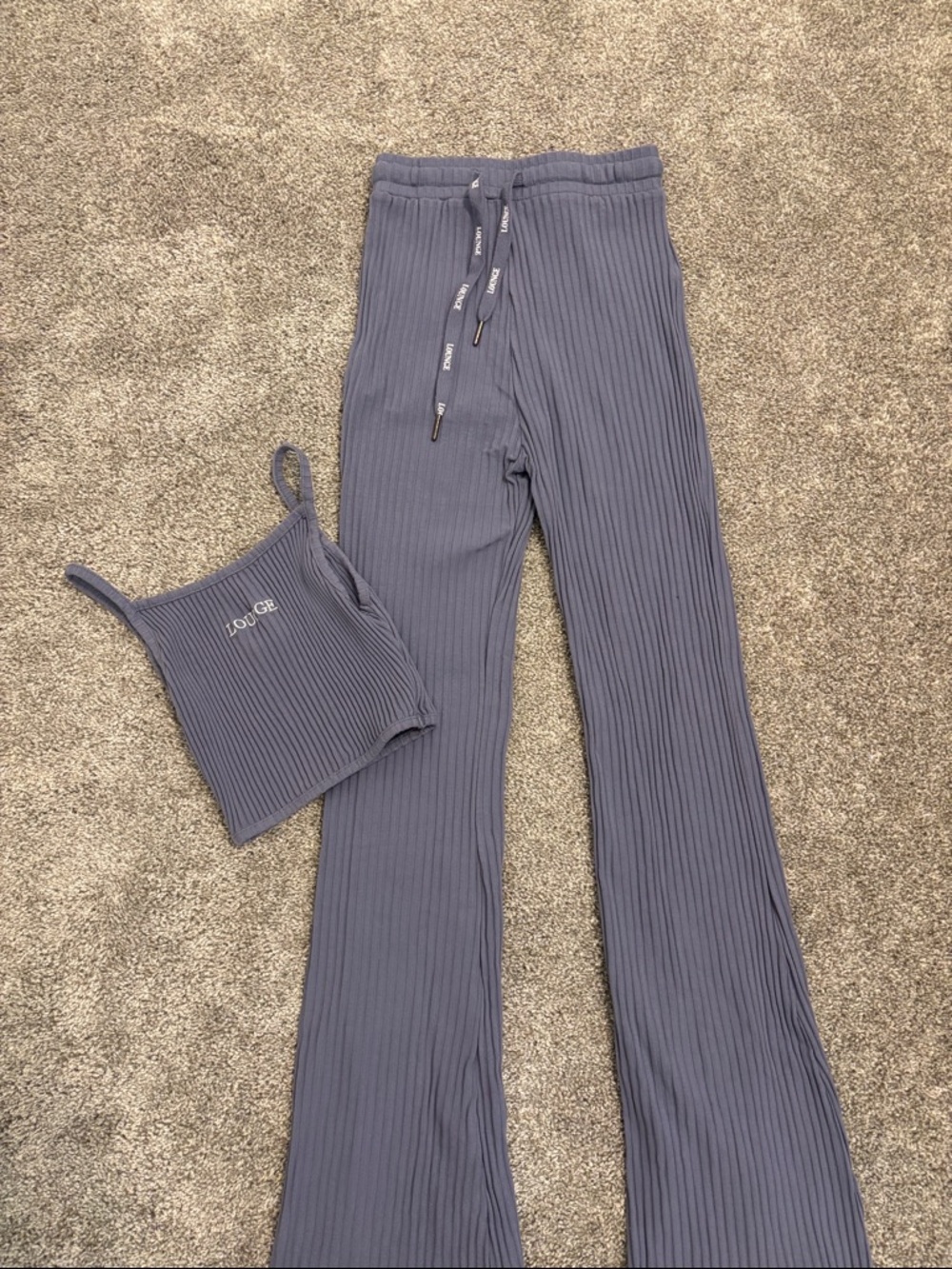 Lounge Ribbed Two-Piece Pajama Set